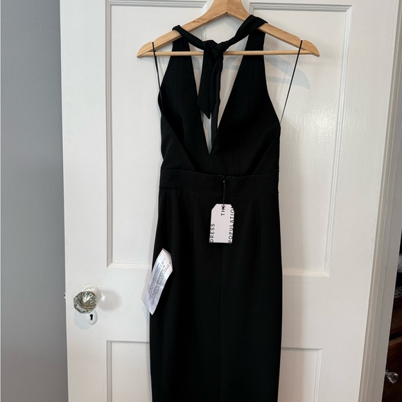 Dress the Population Vanessa Halter Body-Con Midi Dress Black NWT XXS 2XS - Picture 5 of 8